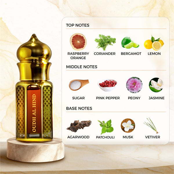 Oudh AL Hind Masculine Non Alcoholic Attar For Men