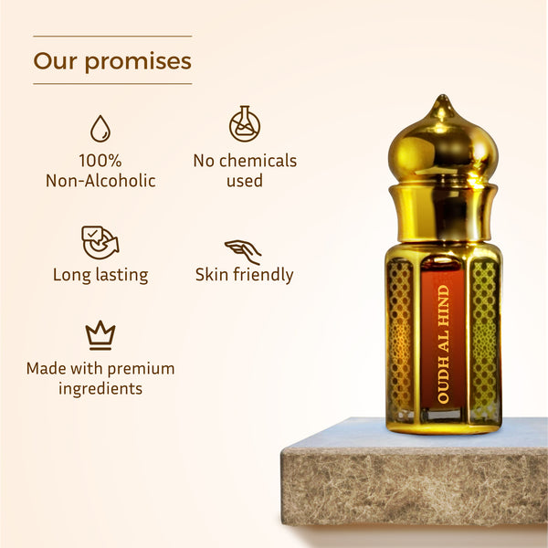 Oudh AL Hind Masculine Non Alcoholic Attar For Men