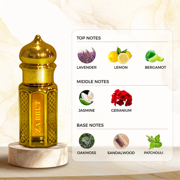 ZA Brut Non Alcoholic Attar For Men